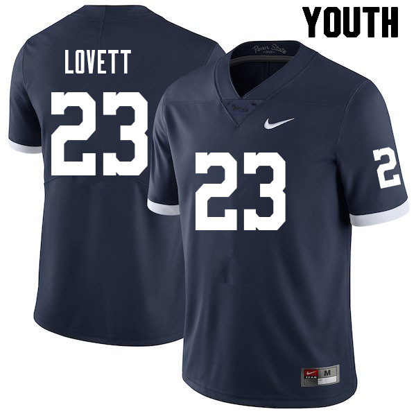 NCAA Nike Youth Penn State Nittany Lions John Lovett #23 College Football Authentic Navy Stitched Jersey AHI4098SQ